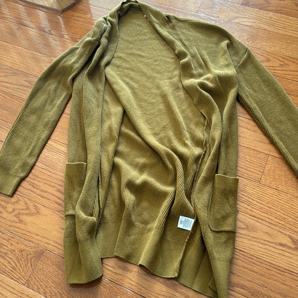 New with tags olive colored BP long cardigan